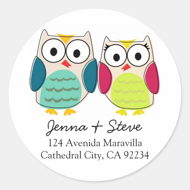 Cute Owl Address Labels (Front)