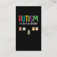 Cute Owl Autism Awareness Puzzle Autistic Kid Business Card at Zazzle