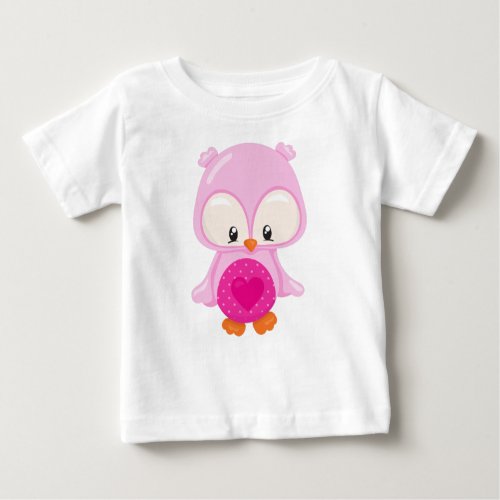 Cute Owl Baby Owl Owl In Love Hearts Baby T_Shirt