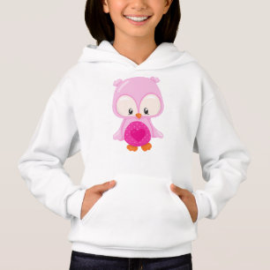 Cute Owl, Baby Owl, Owl In Love, Hearts Hoodie