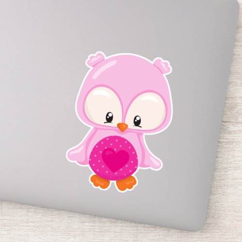 Cute Owl Baby Owl Owl In Love Hearts Sticker
