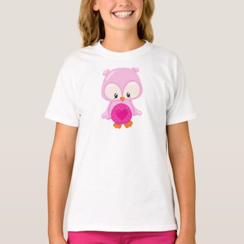 Cute Owl Baby Owl Owl In Love Hearts T_Shirt