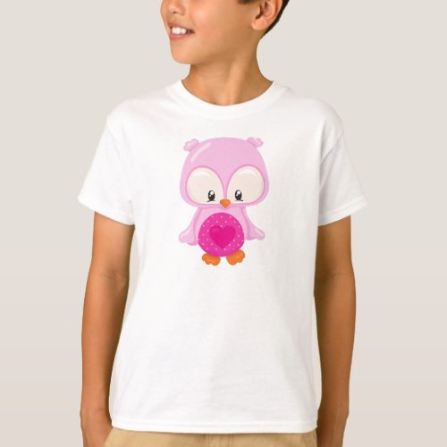 Cute Owl Baby Owl Owl In Love Hearts T_Shirt