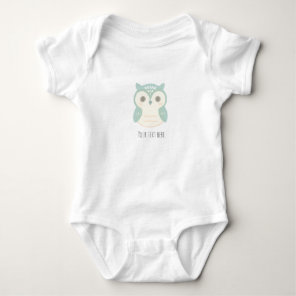 Cute Owl Baby Personalized Name Woodland Animal Bodysuit