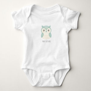 Cute Owl Baby Personalized Name Woodland Animal Bodysuit