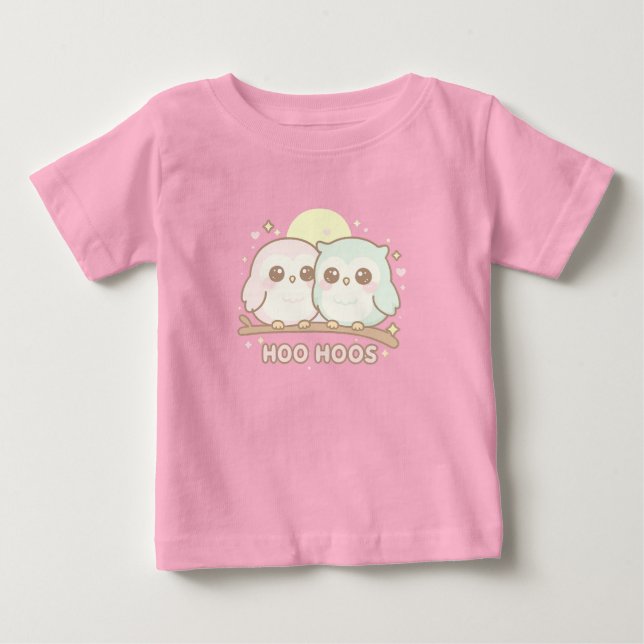 Cute Owl Baby Shirt – Adorable “Hoo Hoos” (Front)