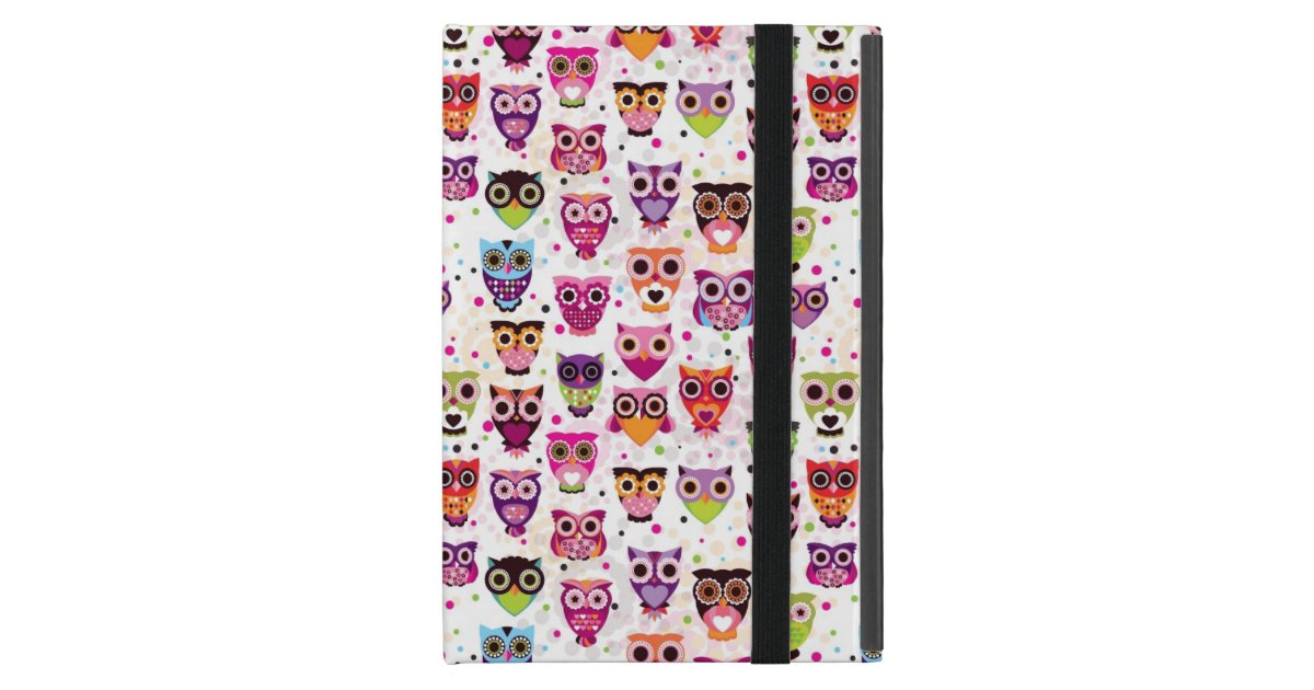Cute owl background pattern for kids case for iPad mini | Zazzle