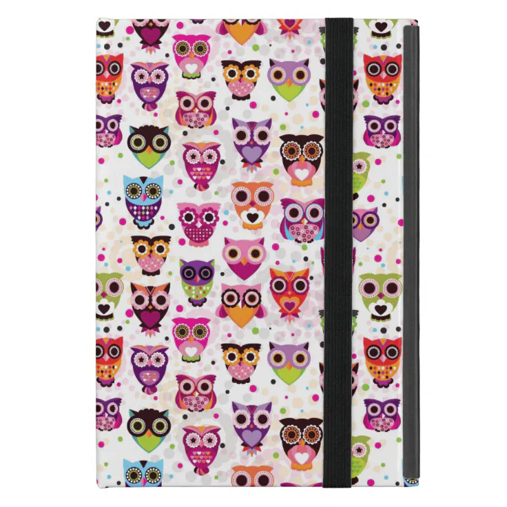 Cute owl background pattern for kids case for iPad mini | Zazzle