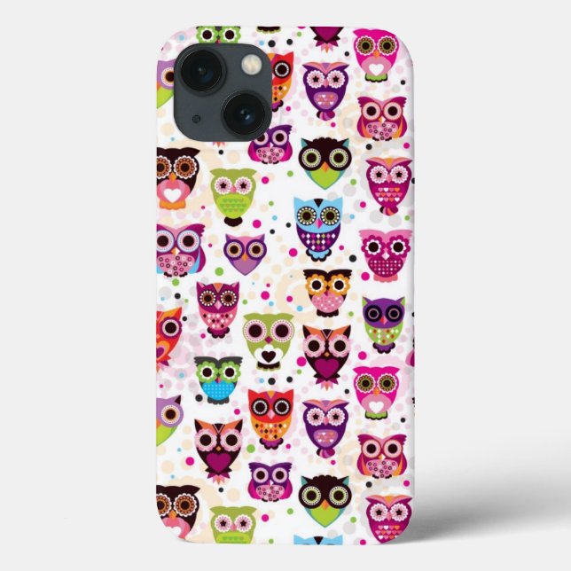 Cute owl background pattern for kids Case-Mate iPhone case (Back)