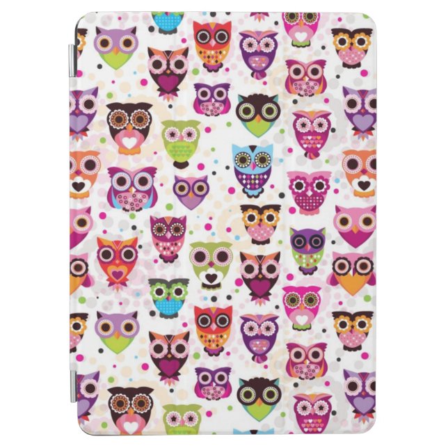 Cute owl background pattern for kids iPad air cover (Front)
