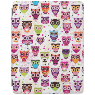 Cute owl background pattern for kids iPad smart cover