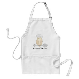 Cute Owl Baker or Chef Adult Apron