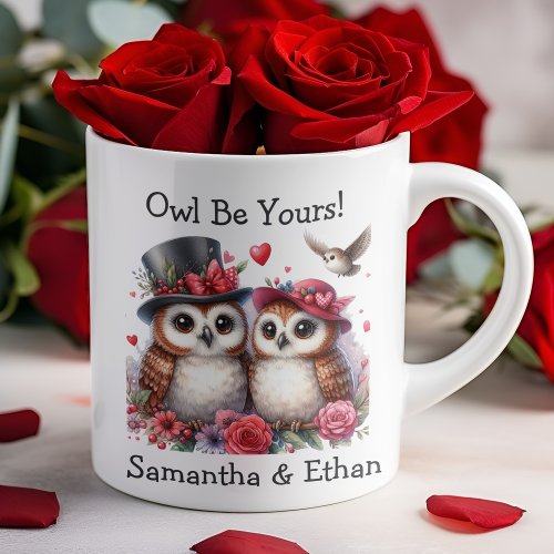 Cute Owl Be Yours Two_Tone Coffee Mug
