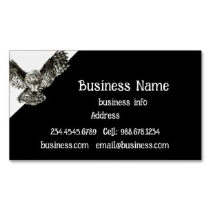 Cute Owl Bird  Animal, Wildlife, Nature  Business  Card Magnet