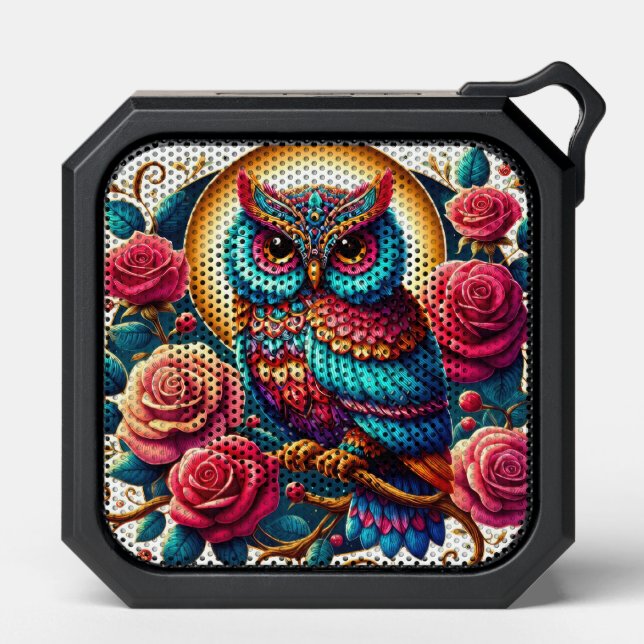 Cute owl bird lovers bluetooth speaker (Front)