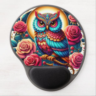 Cute owl bird lovers gel mouse pad