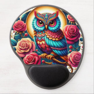 Cute owl bird lovers gel mouse pad