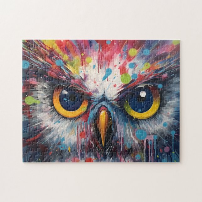 Cute owl bird lovers jigsaw puzzle (Horizontal)