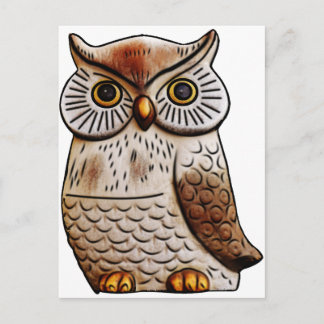 cute owl bird owl,cute,bird,fly,funny,animal,decor postcard