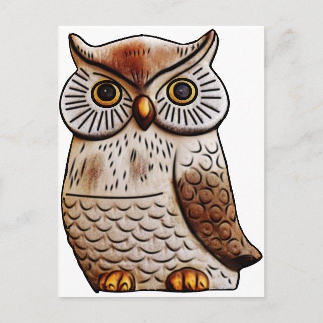 cute owl bird owl,cute,bird,fly,funny,animal,decor postcard (Front)