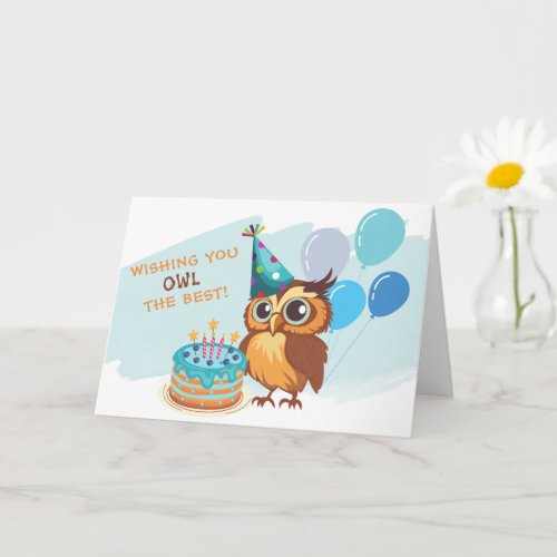 Cute Owl Birthday Card 