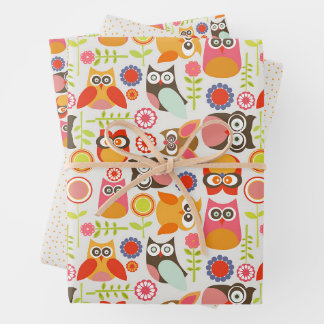 Cute Owl Birthday Invitation Hoot Hooray Birthday Wrapping Paper Sheets
