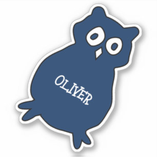 Cute Owl Birthday Party Favor Sticker