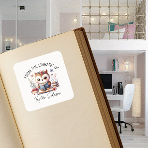 Cute Owl Book Stickers – Personalized Bookplate
