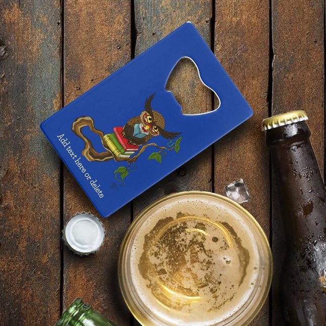 Cute Owl Books Credit Card Bottle Opener (Creator Uploaded)