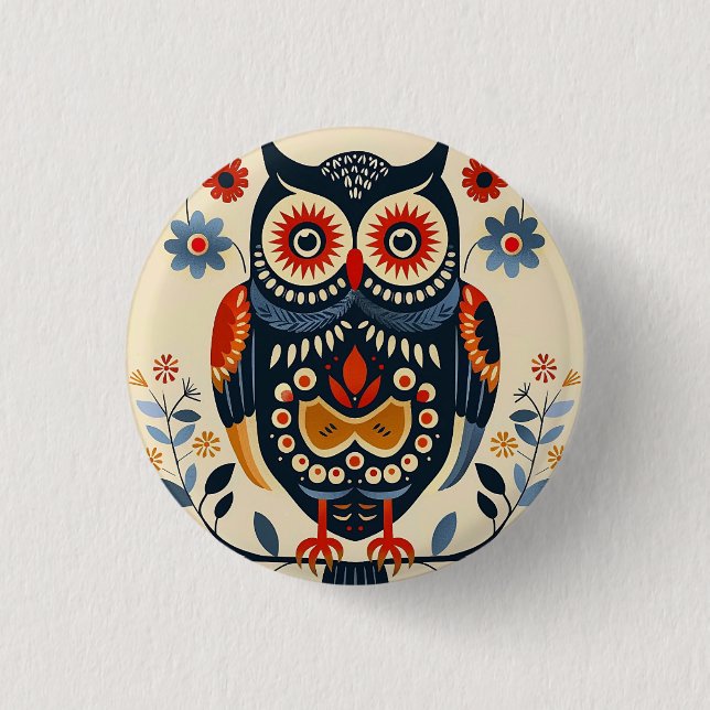 Cute Owl Button (Front)