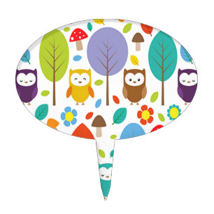 Cute Owl Cake Topper