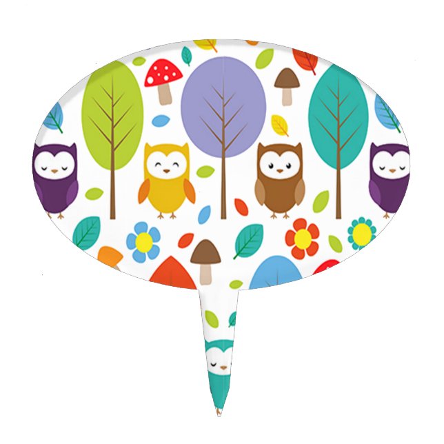 Cute Owl Cake Topper (Front)