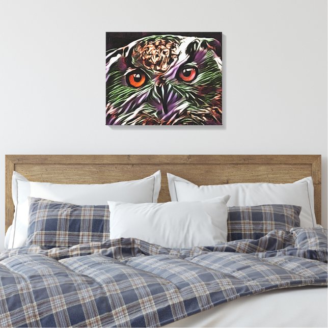 CUTE OWL   CANVAS PRINT (Insitu(Bedroom))