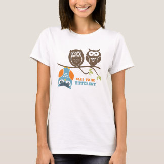 Cute Owl Cartoon T-Shirt Dare to be Different