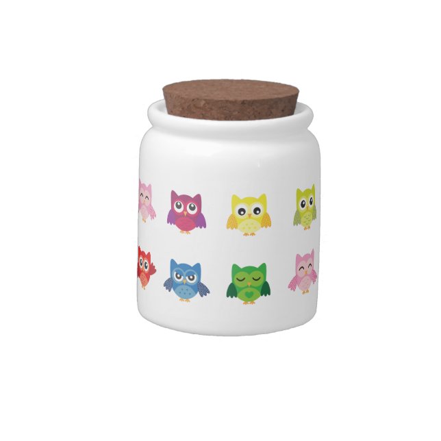 Cute Owl Character Candy Jar (Left)