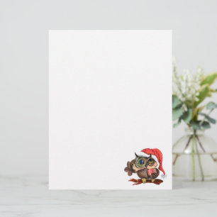 Cute Owl Christmas Letterhead
