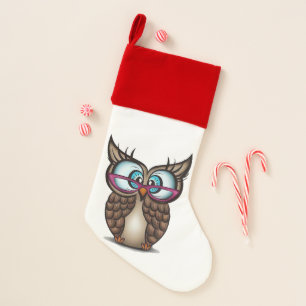 cute owl christmas stocking
