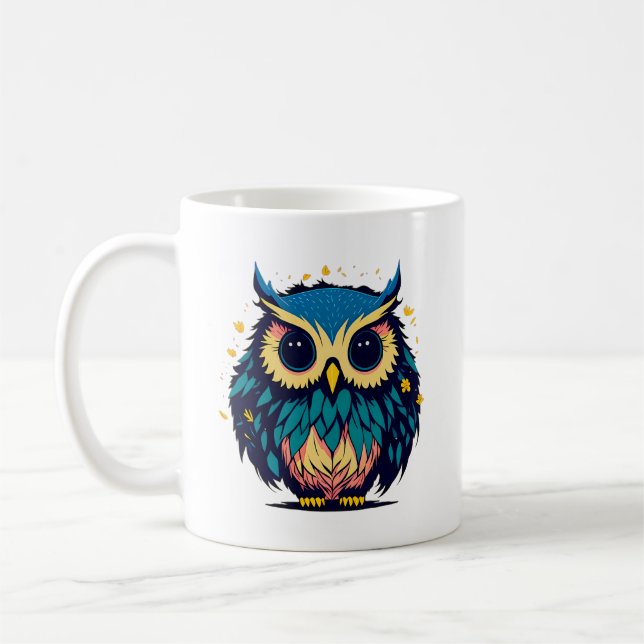 Cute Owl Coffee Mug (Left)