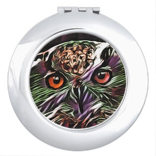 CUTE OWL   COMPACT MIRROR