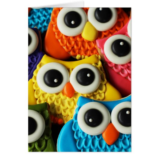 Cute Owl Cookies Cards (Front)