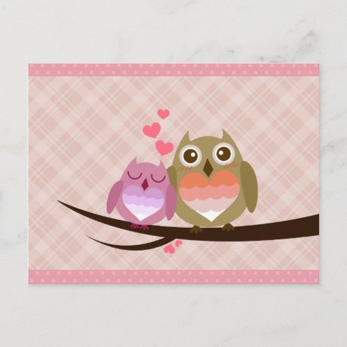 Cute Owl Couple Full of Love Heart Invitation