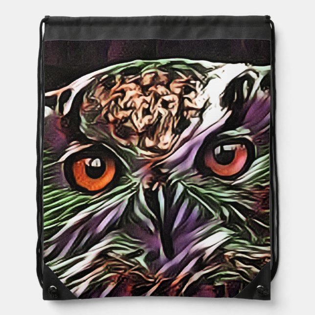 CUTE OWL   DRAWSTRING BAG (Front)