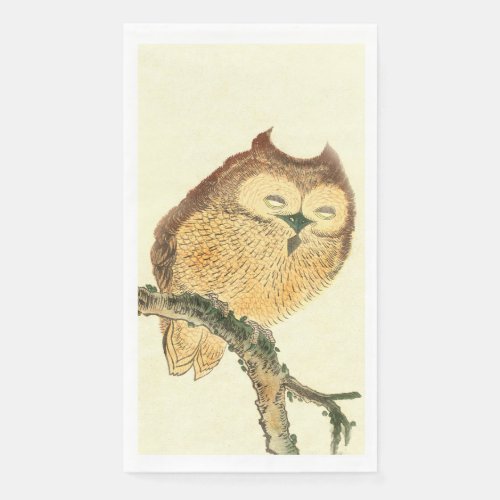 Cute Owl _ Elegant Japanese Fine Art  Paper Guest Towels