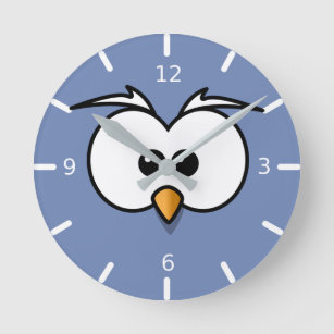Cute Owl Eyes - Personalize Your Own Round Clock