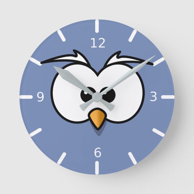 Cute Owl Eyes - Personalize Your Own Round Clock (Front)