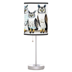 Cute Owl Family Table Lamp