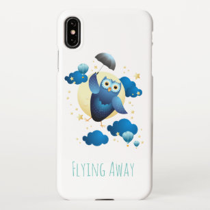  Cute Owl Flying with Umbrella  iPhone XS Max Case