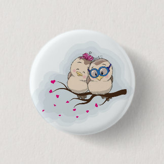 Cute owl for boy girl gift button