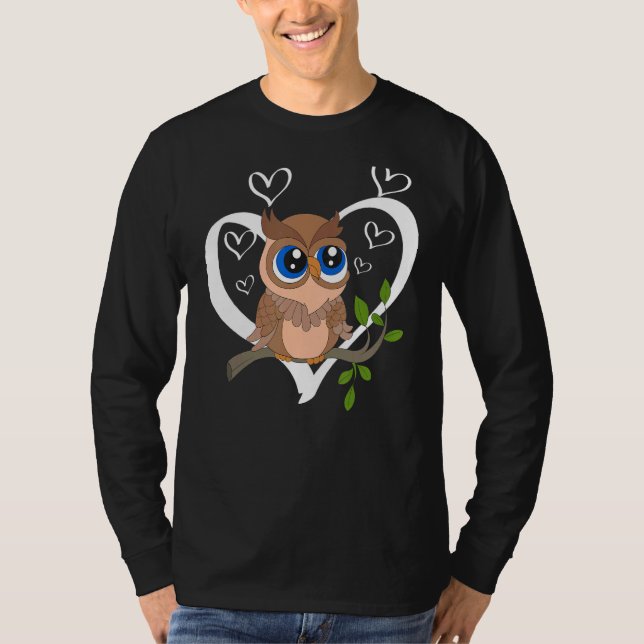 Cute Owl  Forest Animal Bird Owl T-Shirt (Front)