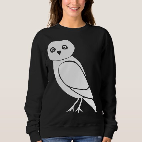 Cute Owl Forest Animal Wildlife Nature Silhouette Sweatshirt